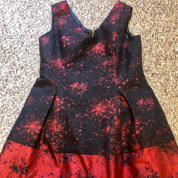 Maia Red and Black Dress - Picture 2 of 4